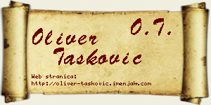 Oliver Tasković vizit kartica